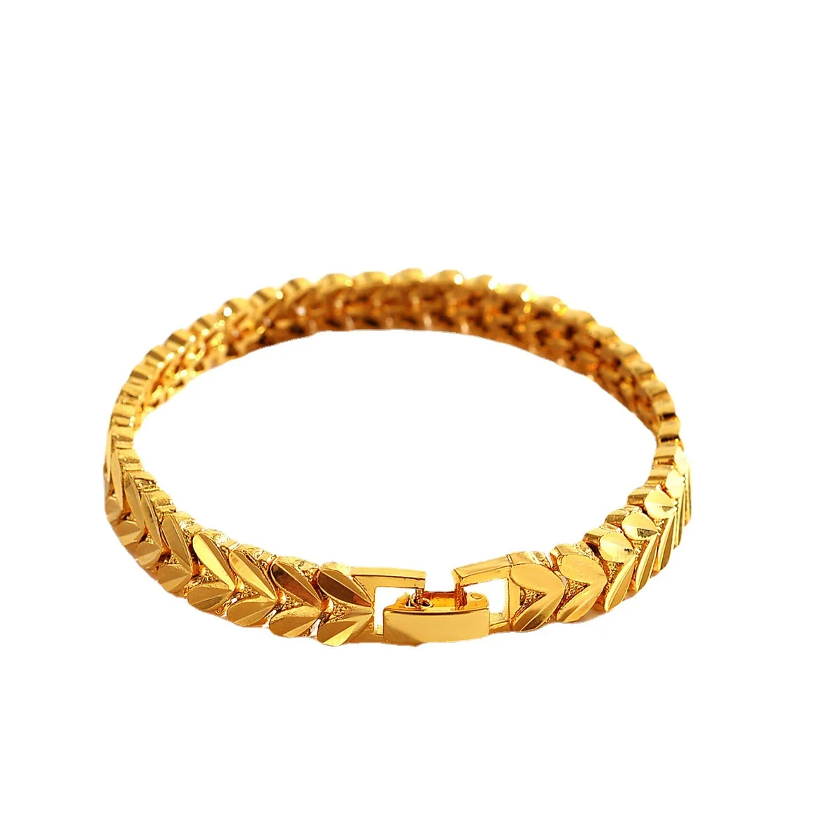 Женский браслет с двойным сердцем Boutique AU999 из натурального золота