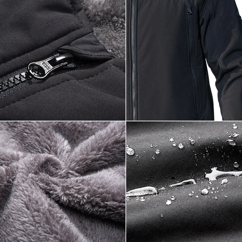 FREE SOLDIER Outdoor sports tactical men's jacket military fleece warmth softshell cloth for camping hiking