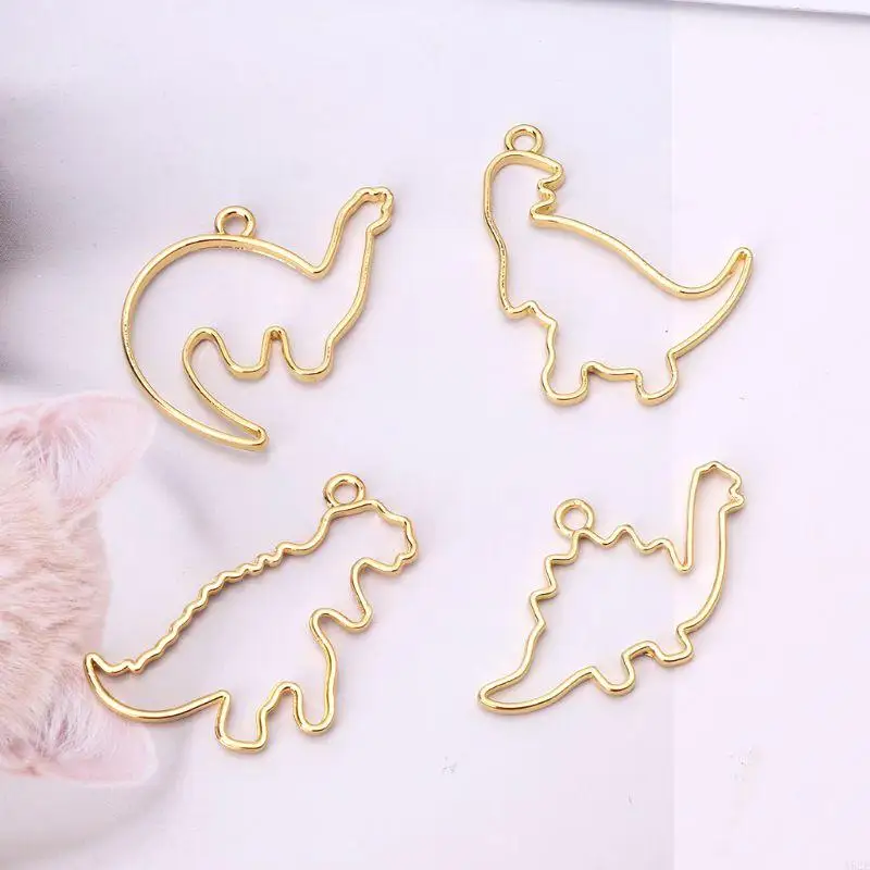 Металлические рамки для ювелирных изделий Cartoon Dinosaur 4 штуки