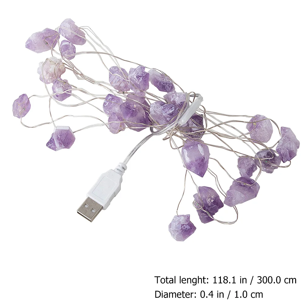 Вечерние светильники декор аметист гирлянды для украшения фестиваля сада