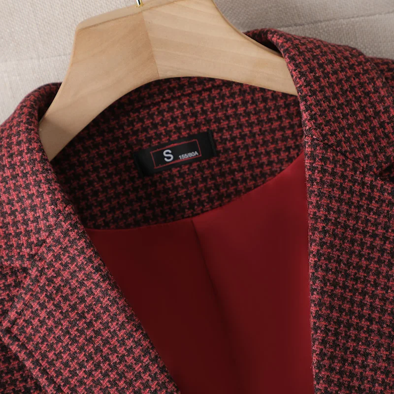 Korean Fashion Spring Notched Blazer Women Classic All Match Long Sleeve Blazers Office Lady Single Breasted Jackets New