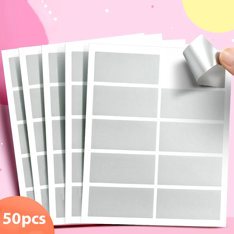 

50pcs Reward Scratch Card Film Coated Stickers Scratch Off Labels DIY Children's Redemption Vouchers