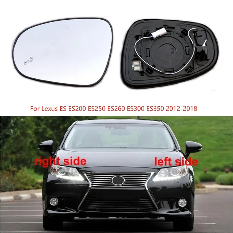 

Автомобильные зеркала для Lexus ES ES200 ES250 ES260 ES300 ES350 2012-2018 Зеркала Стеклянные дверные боковые зеркала с подогревом слепых зон