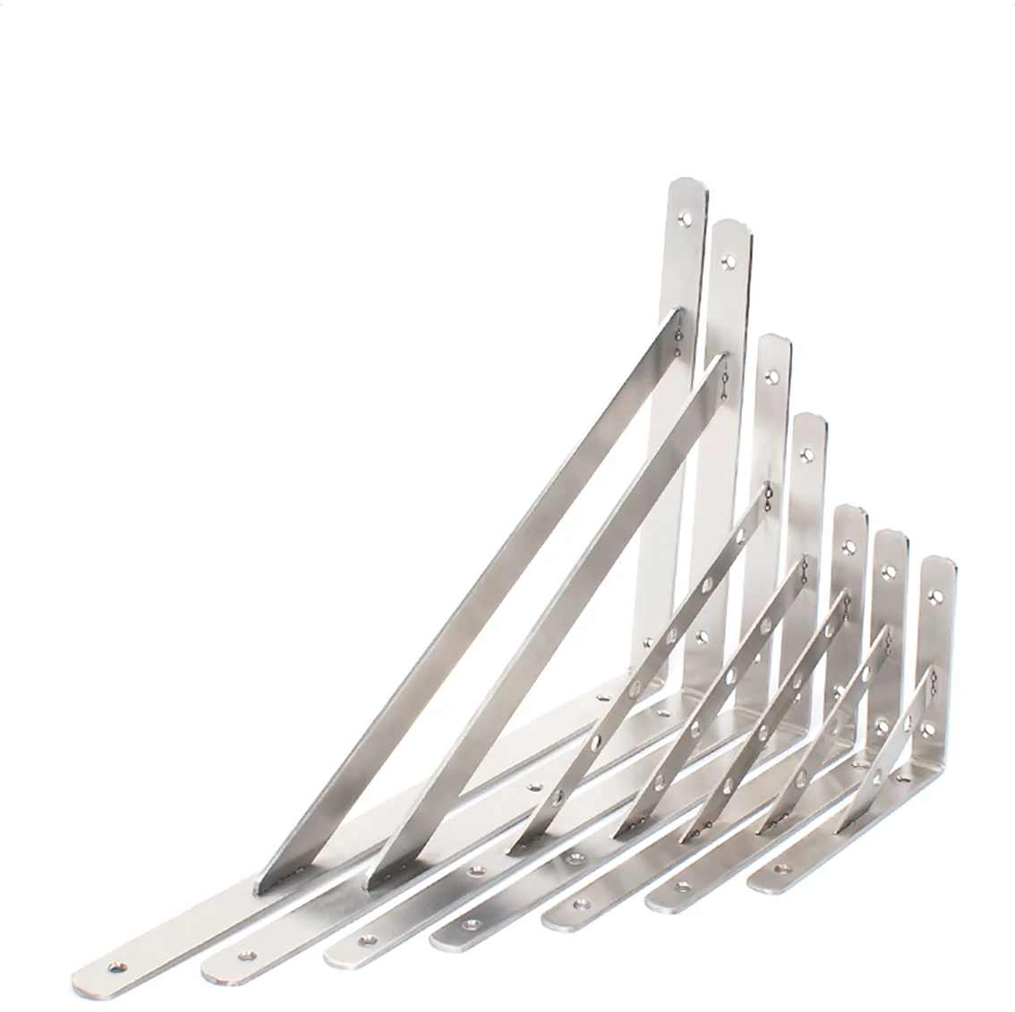 

1Pcs Heavy Duty Fixed Shelf Brackets Stainless Steel Detachable Style Triangle Bracket for Table Work Space Saving DIY Bracket