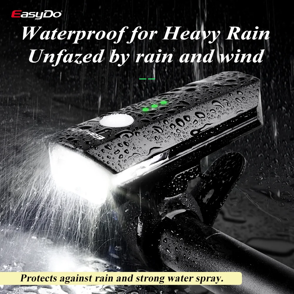 EasyDo велосипедные светодиодные фонари передние перезаряжаемые мощные USB/C лампы MTB