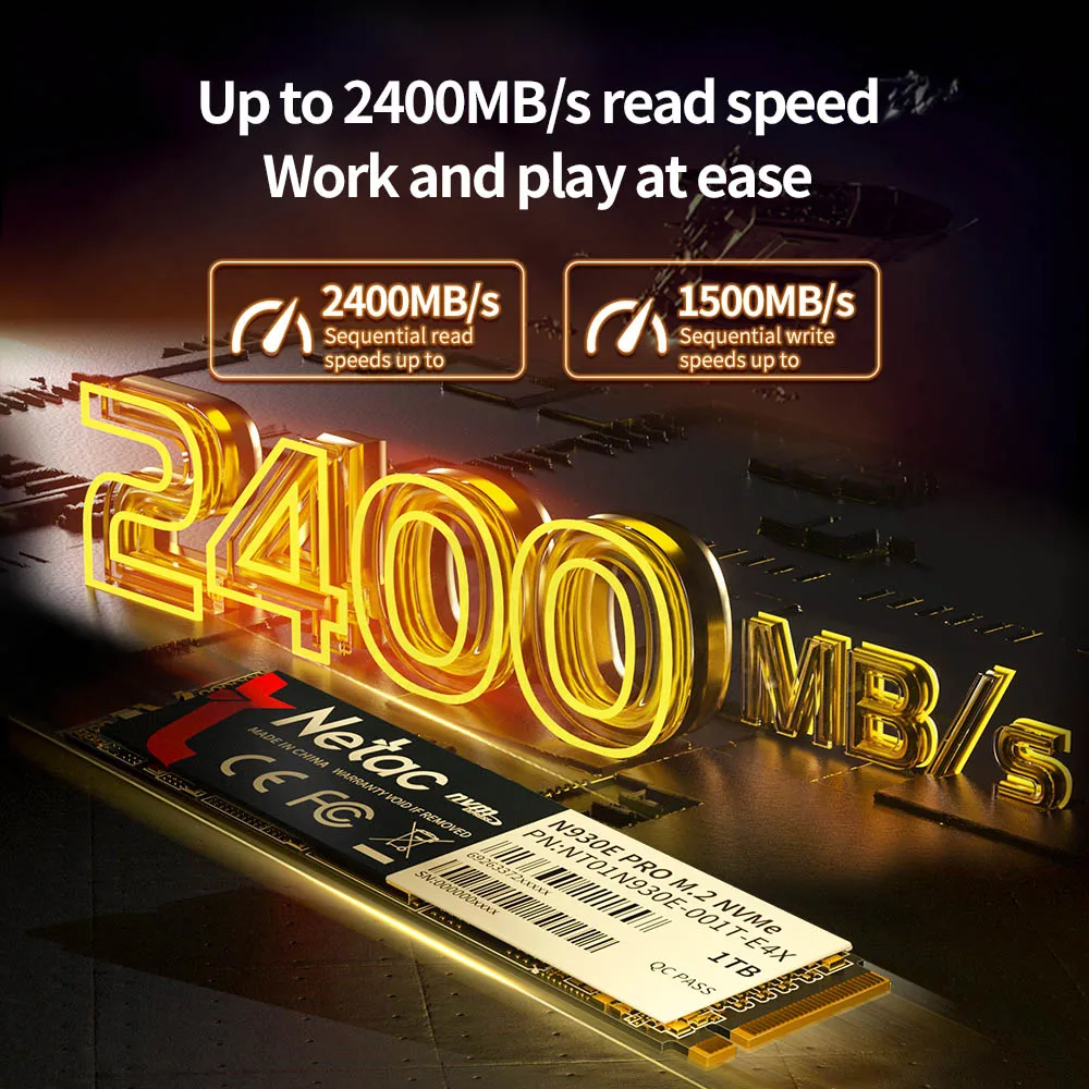 Твердотельный накопитель Netac M.2 SSD 128 ГБ 256 512 NVME 1 ТБ 2280 PCIe внутренний жесткий диск HDD