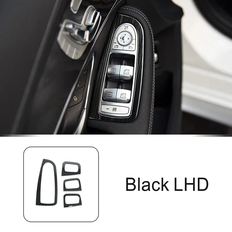 

Стайлинг автомобиля, оконное стекло, подъемные кнопки, украшение рамки для Mercedes Benz C Class W205 GLC X253, подлокотник с левым рулем, накладка на панель