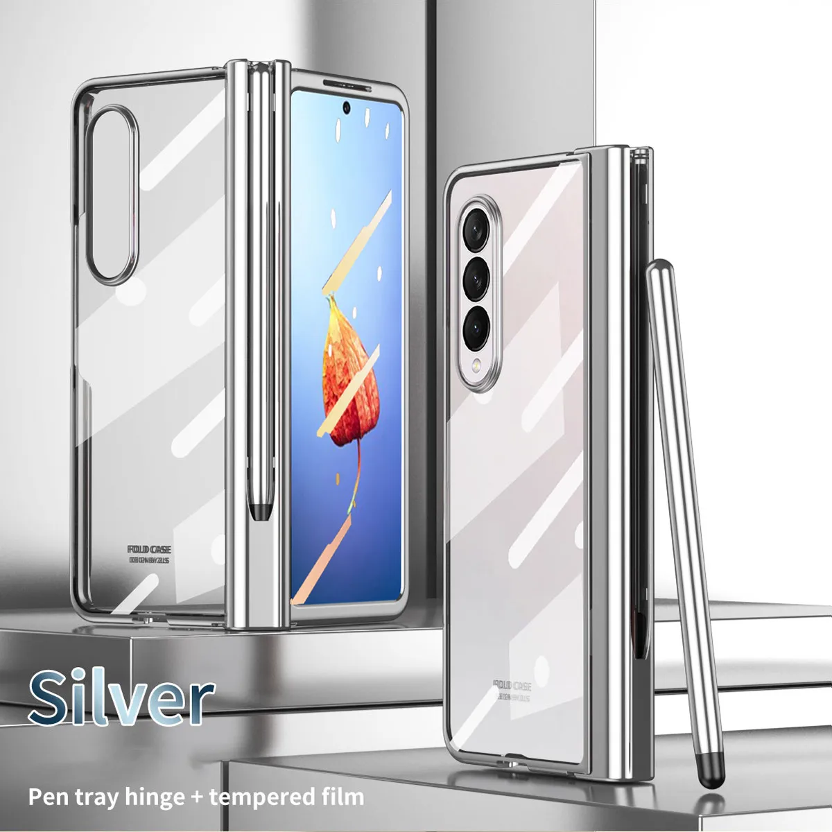 

Ударопрочный чехол из закаленного стекла для Samsung Galaxy Z Fold4 5G Fold 4 Fold3 Fold2 Fold 3 2 Plating Fashion Cover Funda