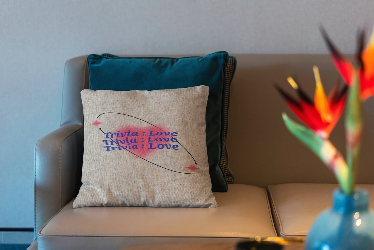 Наволочка в виде РОЗОВОГО СЕРДЦА 45x45 льняная винтажная наволочка Декоративные