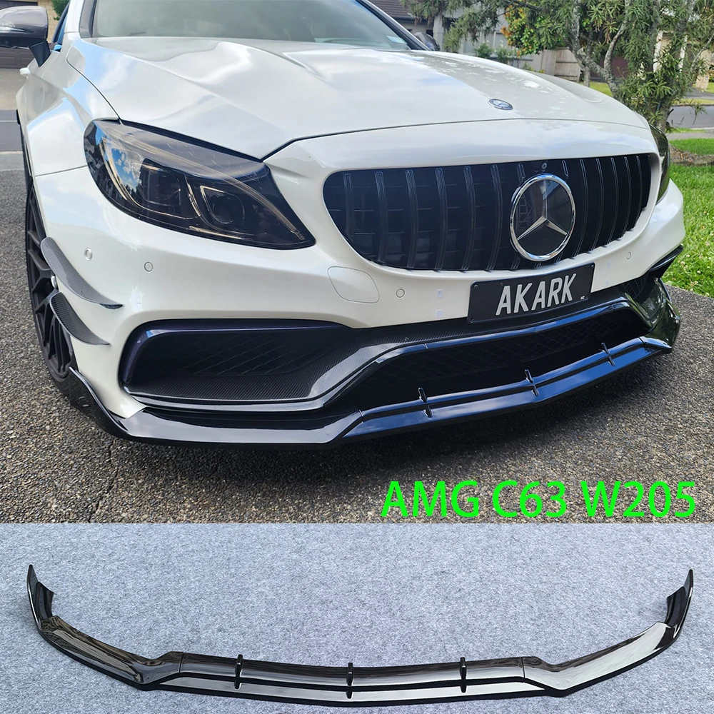 

Для Mercedes-Benz AMG C63 W205 S205 C205 A205 2015-2021 автомобильный передний бампер, разделитель губ, диффузор, комплект кузова, защита спойлера