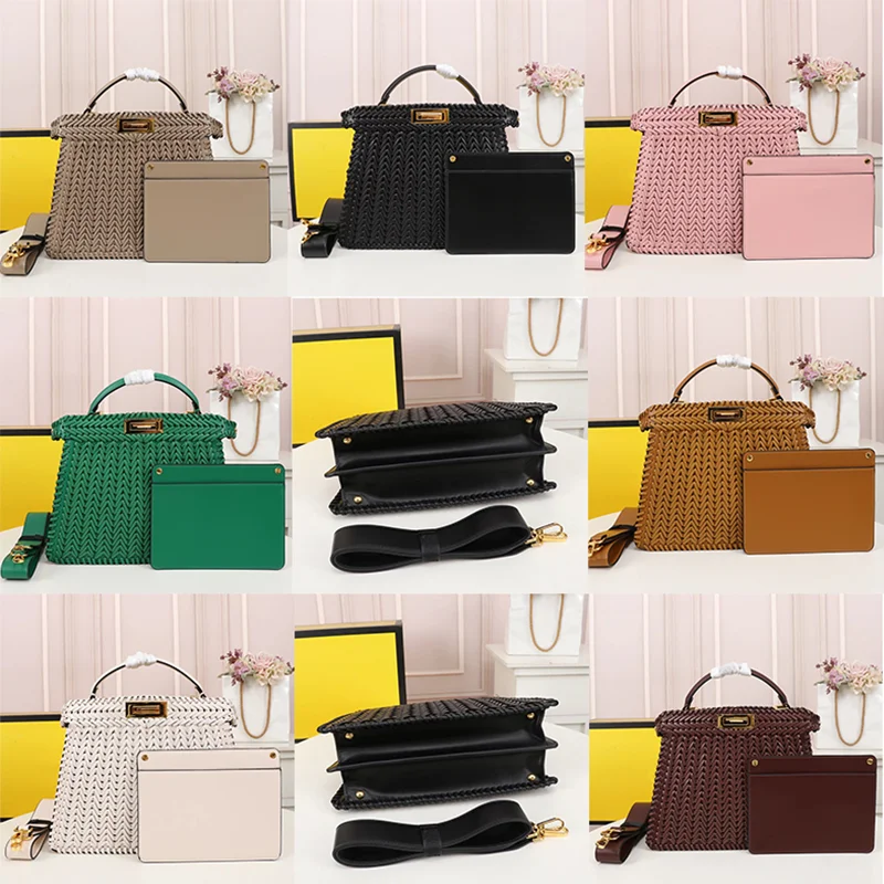 New Vintage Handwoven Leather Handbag Fashion Women's Bag Designer Shoulder Bag High Capacity Crossbody Bag 2023 Shopping Bag