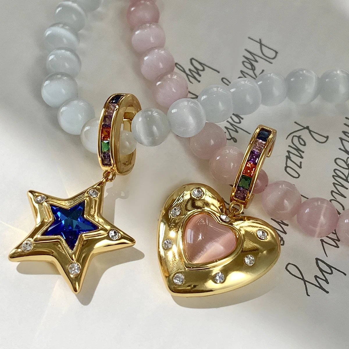 

Opal Love Five-pointed Star Girl Pendant Necklace Fashion Necklace Necklace