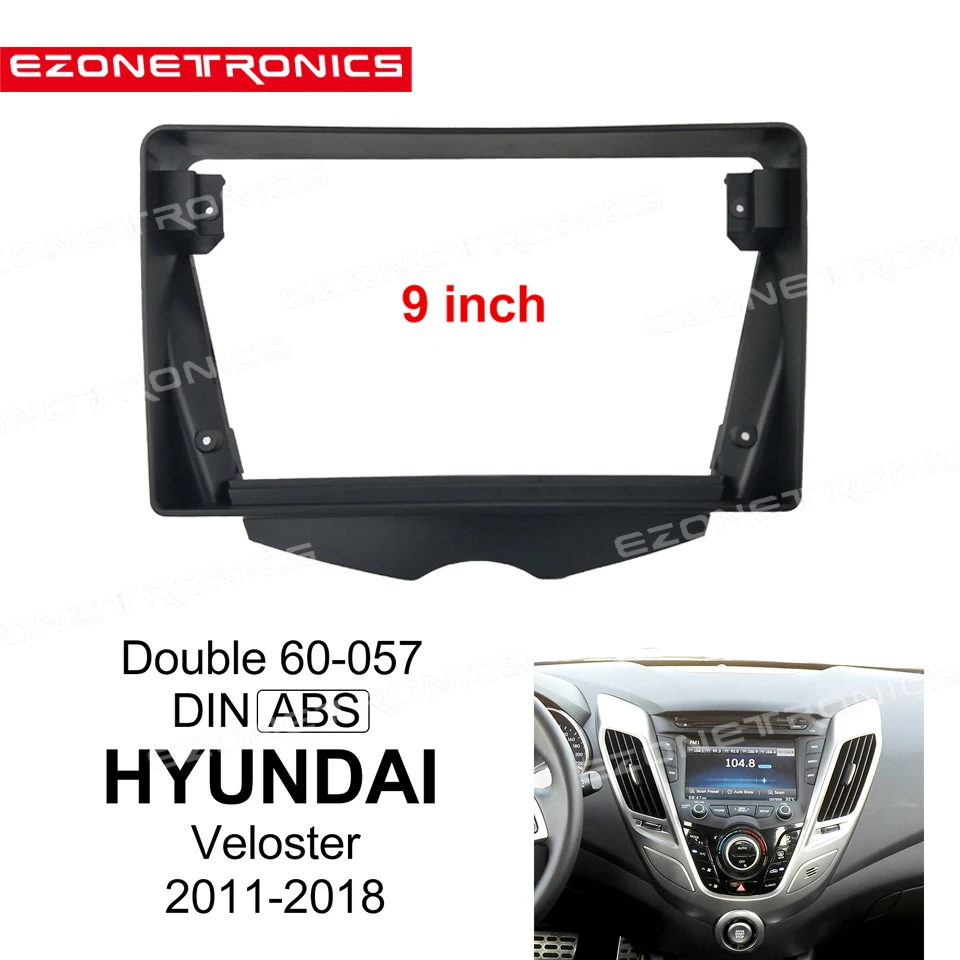 

9-дюймовая Автомобильная облицовка для Hyundai Veloster 2011-12-2018, стереооблицовка, CAN-шина, кабель для установки приборной панели, двойной Din CD DVD рамка