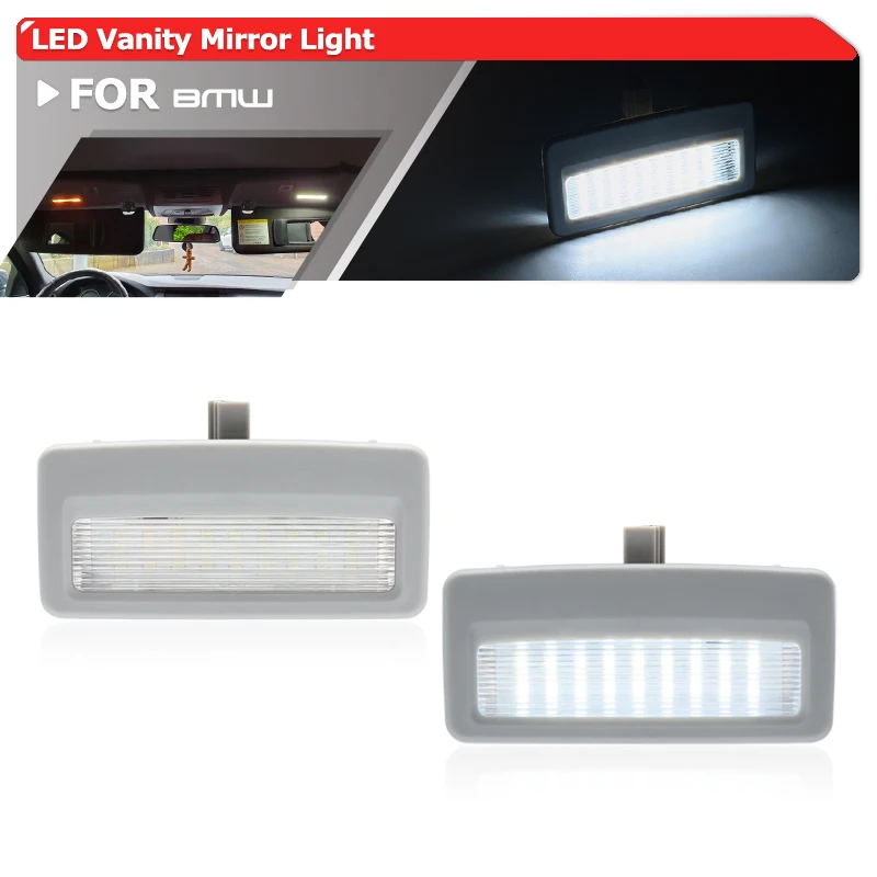 Для BMW F10 F11 F07 F01 F02 F03 F04 2x Белый SMD Интерьер автомобиля Led косметическое зеркало козырек лампы для чтения
