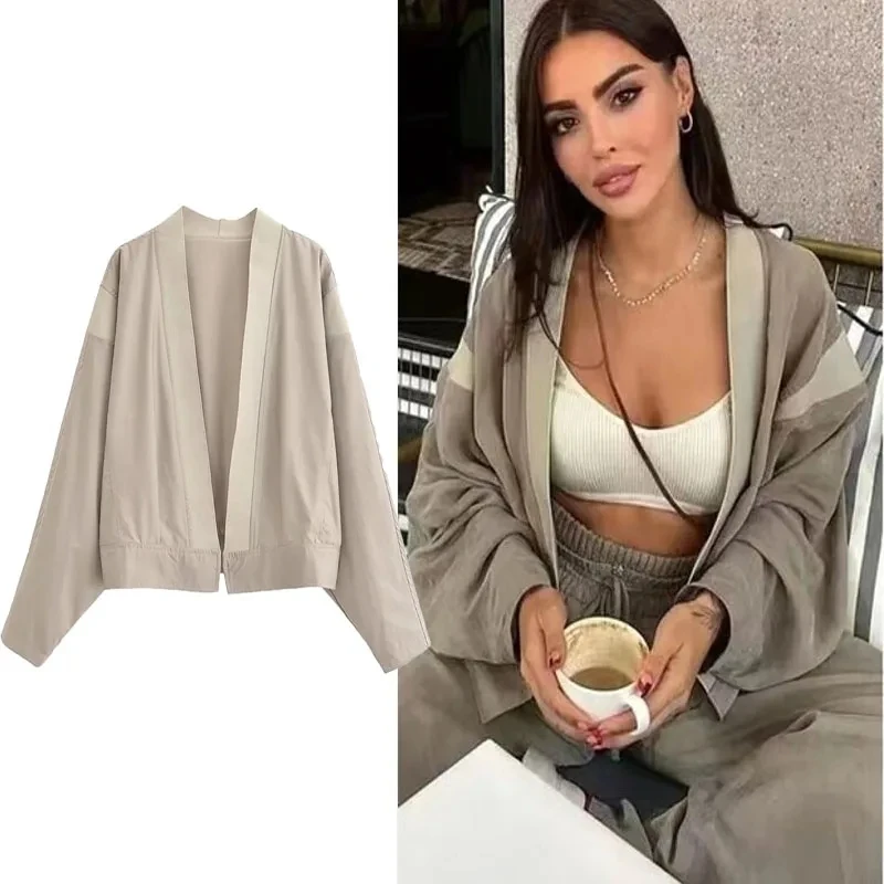 

Пиджак-кимоно Женский Осенний, с длинным рукавом и брюками