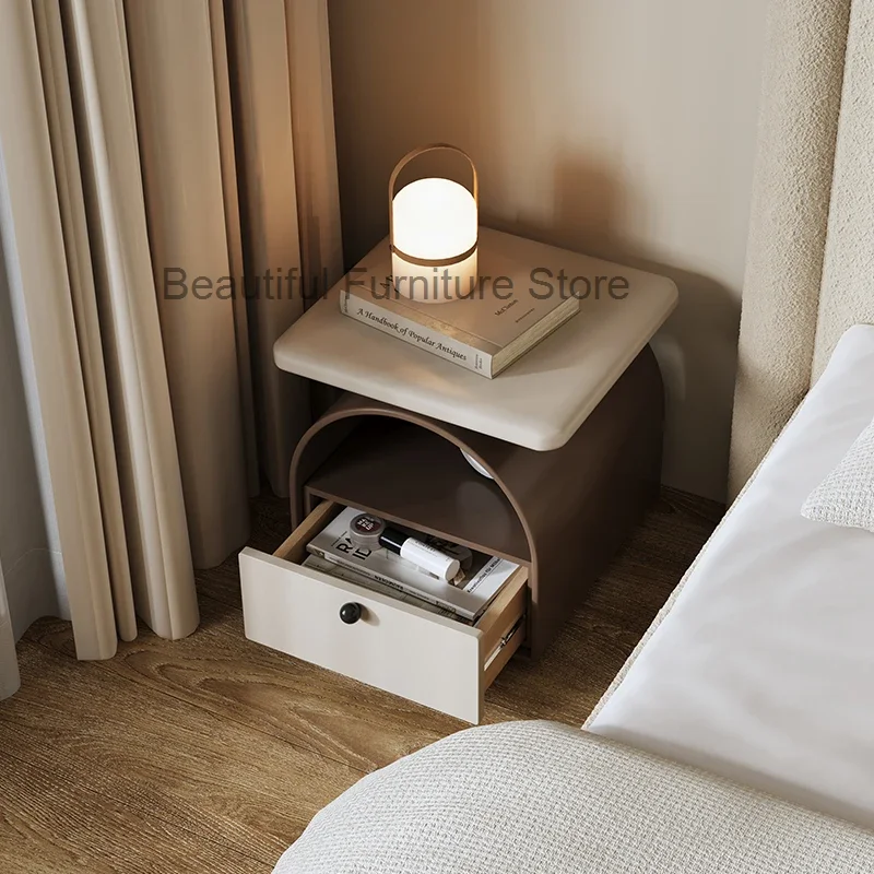 Кремовый роскошный современный ночной столик в скандинавском стиле