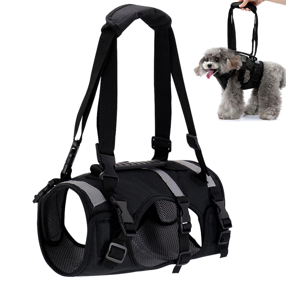 

Reflective Nylon Mesh Pet Lift Harness For Old Injuries Dogs Perro Adjustable Puppy Harness Vest With Full Body Support Handle
