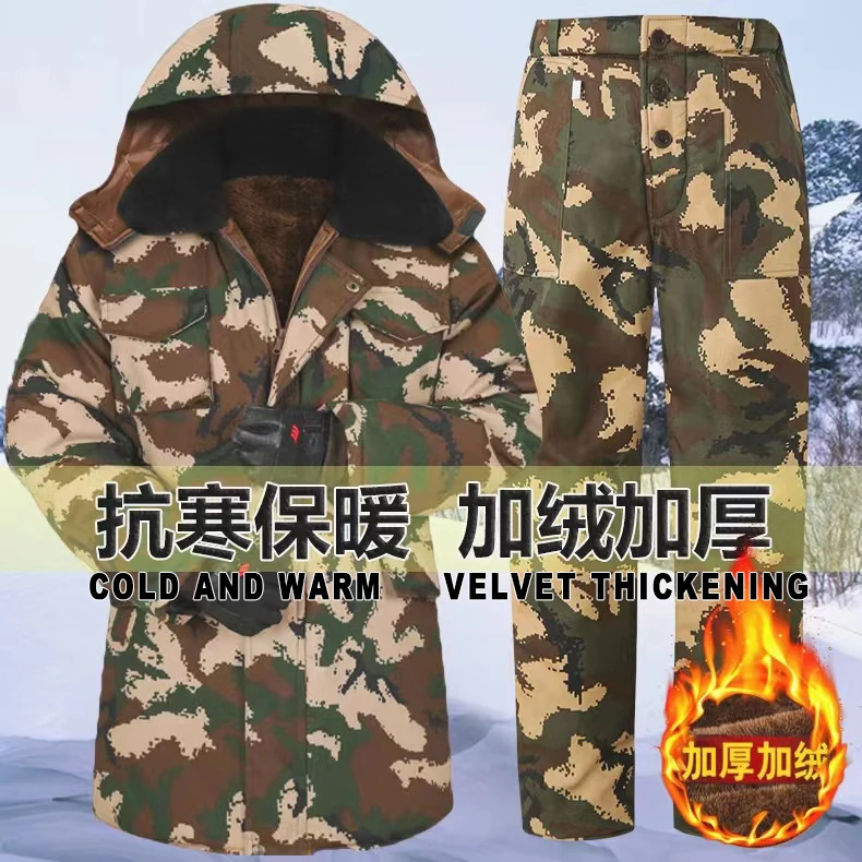 2022  Men Thick Camouflage Jacket Men's Parka coat Male Hooded Parkas Jacket Men Military Overcoat