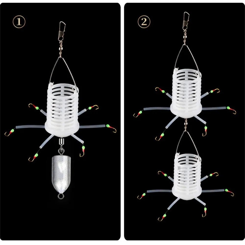 Маленький белый стержень Крючок сайры Осьминог Карп Рыболовные крючки снасти