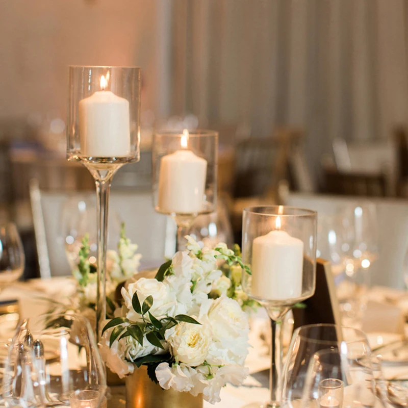 Набор стеклянных подсвечников