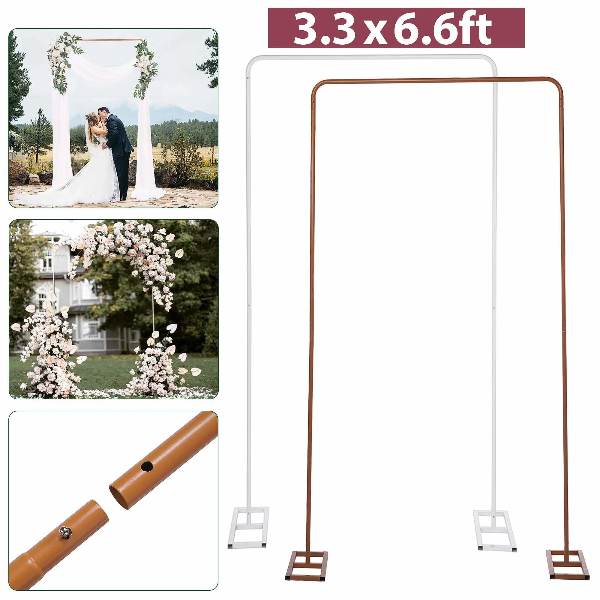 

1x2M Wedding Square Arch Balloon Marriage Metal Arch Decoration Bow Wedding Arch Wedding Stage Background Frame Backdrop Stand