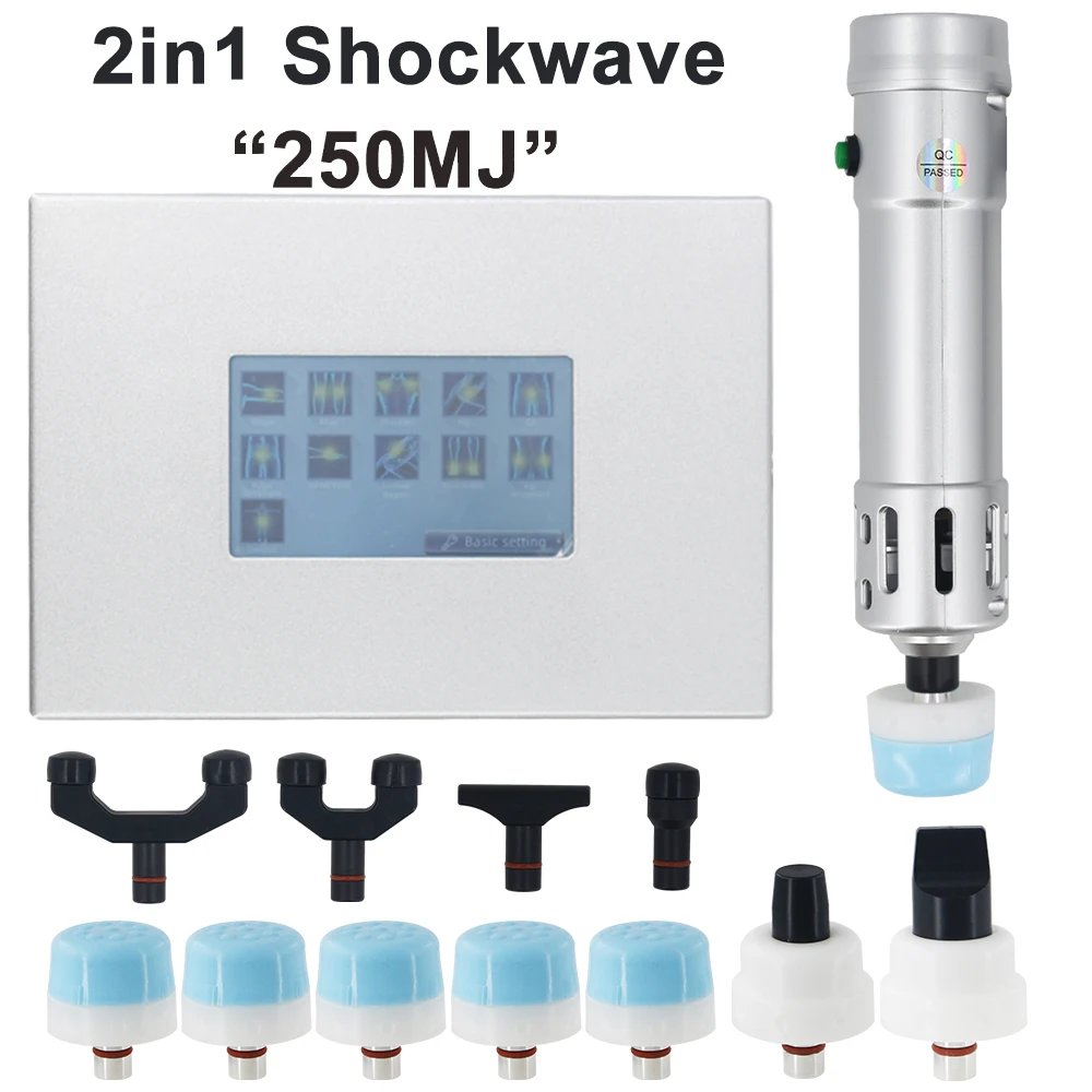 

Shockwave Therapy Machine 2 in 1 Shock Wave Chiropractic Instrument Body Relaxation Muscles Shoulder Pain Relief Home Massager