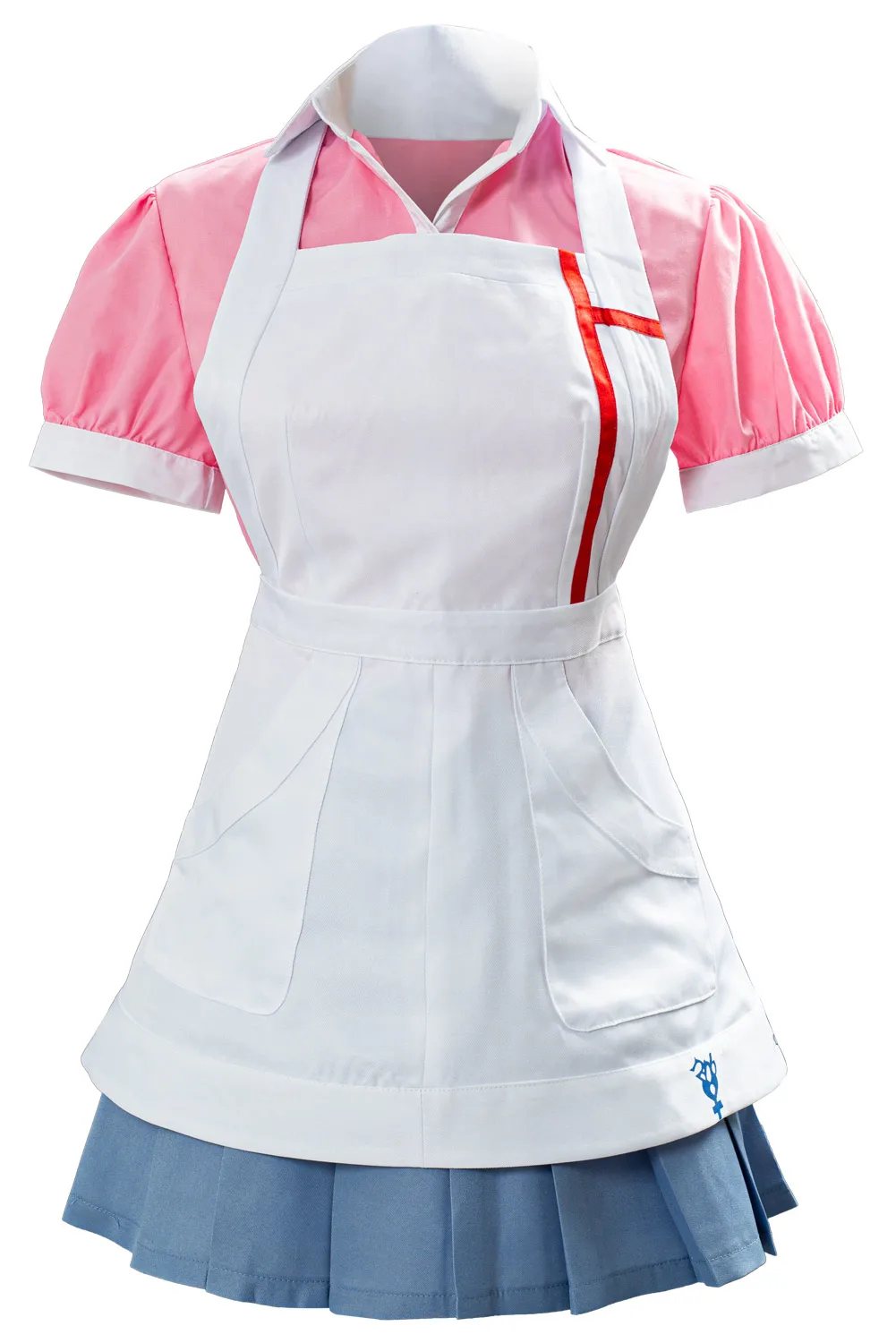 

Anime Cosplay Costume Mikan Tsumiki Nurse Uniform Cute Women Girls Sexy Shirt Pleated Skirt Apron Suit Halloween Kawaii Dress Up
