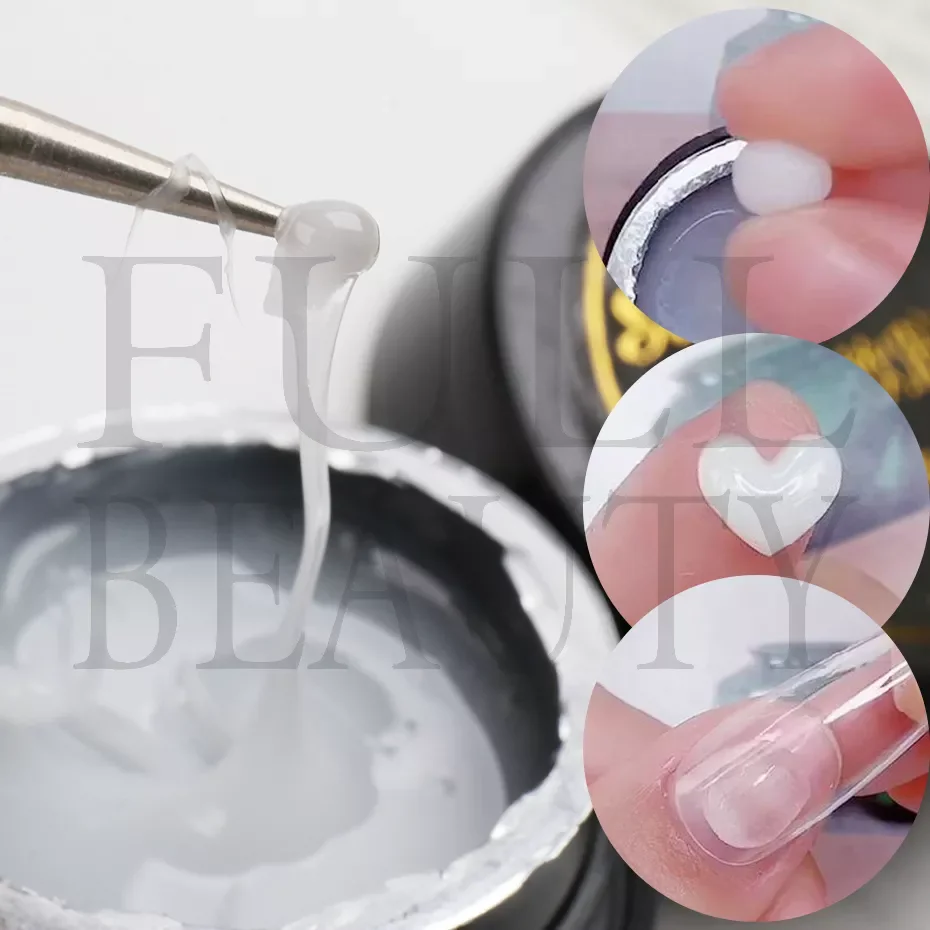 

Clear Stick Solid Gel Nail Polish Glue For Mold Modeling Patch Jelly Gummy Gel False Nail Stick Tips Adhesive Glue LE2013