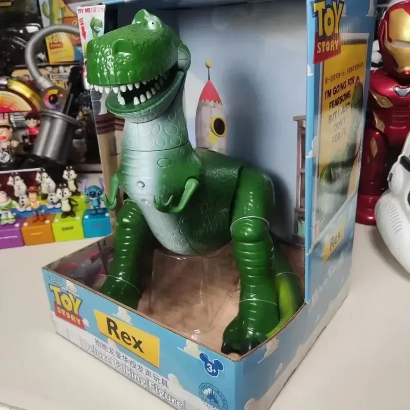 

Disney История Игрушек 4 Рекс Зеленый Динозавр ПВХ экшн Фотоэлементы могут двигаться коллекционные игрушки для детей рождественские подарки