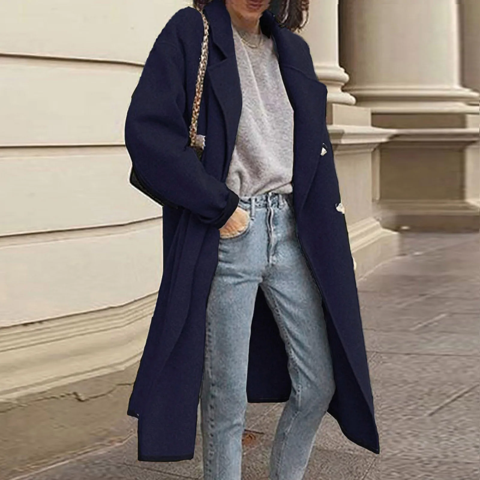 Женское зимнее тонкое пальто из искусственной шерсти Женская куртка облегающее