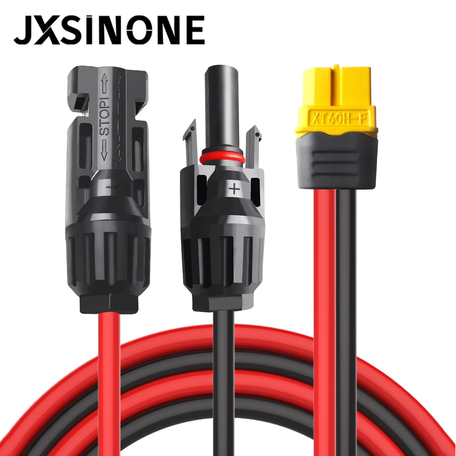

JXSINONE T10075 XT60 Adapter to Solar Male Female Connector Extension Charge Cable 12AWG 3M Wire for Portable Power Station
