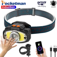 head lamp flashlight led rechargeable headlight waterproof motion head lamp for outdoor camping running cycling fishing
