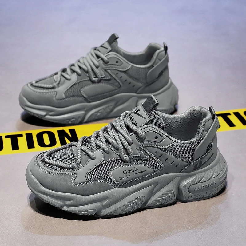 Warrior Dad Shoes Men's Shanghai Fashion Brand Sports Leisure Height Increasing Versatile 2024 Spring and Autumn New Po...