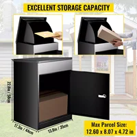 Parcel Box Outdoor Large Package Delivery Drop Box Lockable Home Storage Letter Post Box Container Outdoor Mail Security