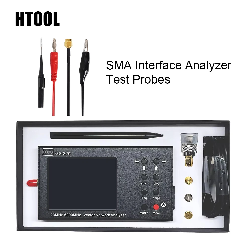 Векторный сетевой анализатор HTOOL GS320 23 МГц-6 2 ГГц антенный Ham Radio MA мужской RF