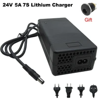 24v 5a ebike li ion battery charger 29 4v 5a dc connector for 7s 24 volt bicycle scooter wheelchair lithium bateria charger