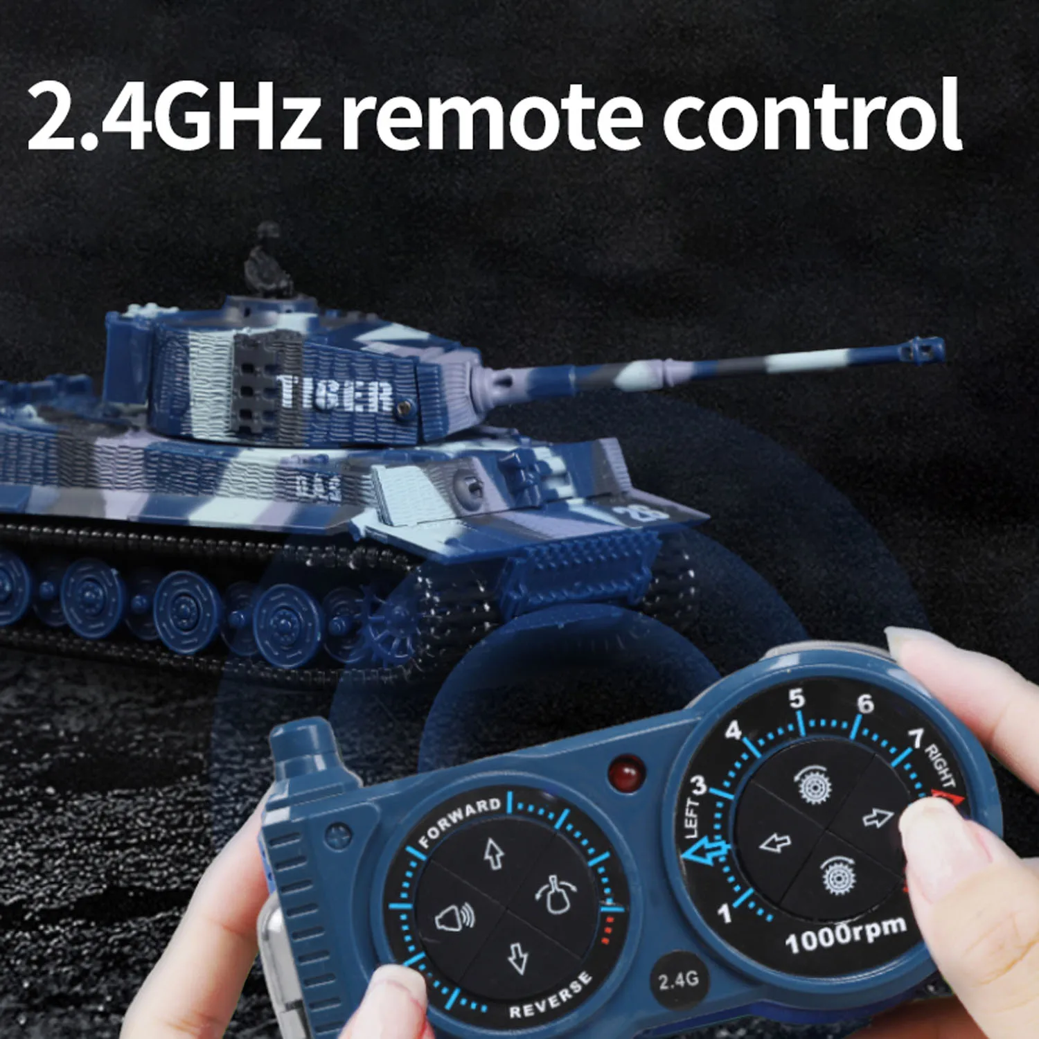 В наличии 1/72 RTR RC Танк Немецкий тигр боевой танк башня вращение на 360 ° Мини