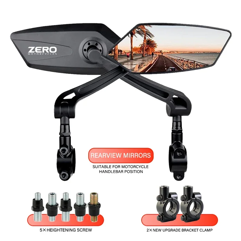 

Мотоциклетные зеркала заднего вида для Zero 8X 10X 11X VSETT Kugoo G1 DSR FX SR SR-X, регулируемые боковые зеркала заднего вида, аксессуары