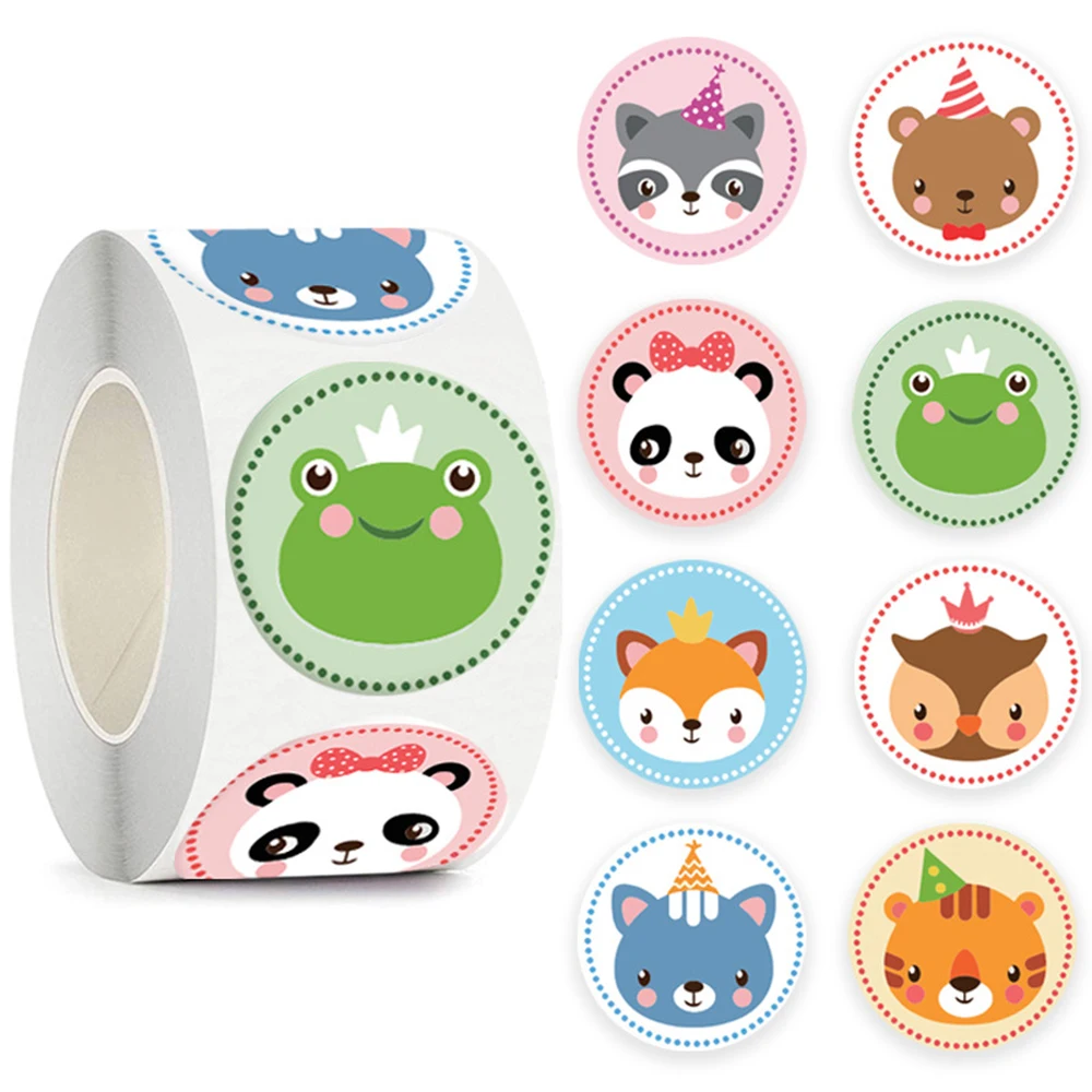 

50-500pcs Cute Animal Pattern Stickers for Teachers Classroom Supplies Encouragement Motivational Sticker for Reward Kids
