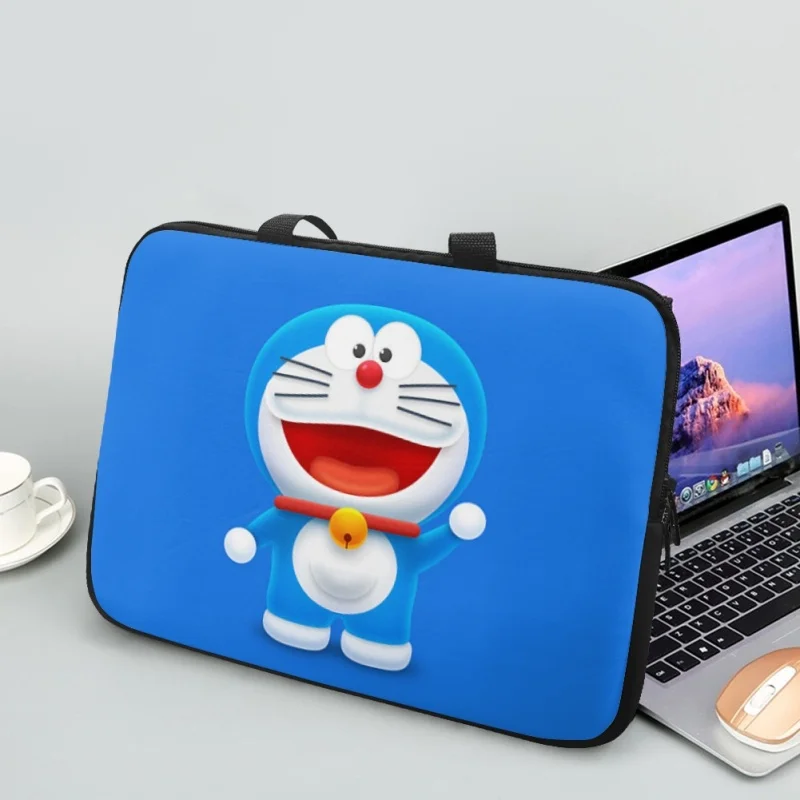 Сумка для ноутбука Doraemon с принтом манги, для HP, Dell, Asus, Apple, Huawei, универсальная дорожная сумка для 10,12, 13,15, 17 дюймов, чехол для компьютера