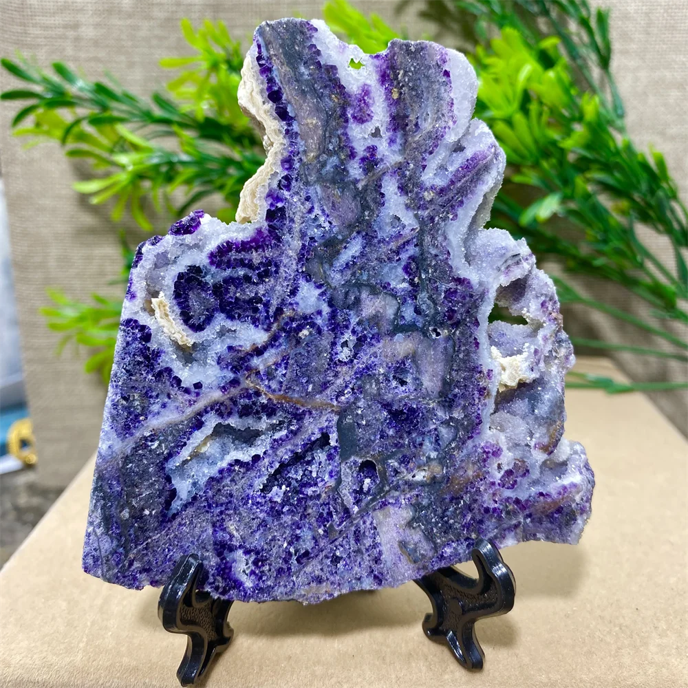 

Натуральная каменная плита фиолетового цвета Sphalerite, Хрустальный кварцевый драгоценный камень и минералы, волшебный камень Wichcraft Wicca, украше...