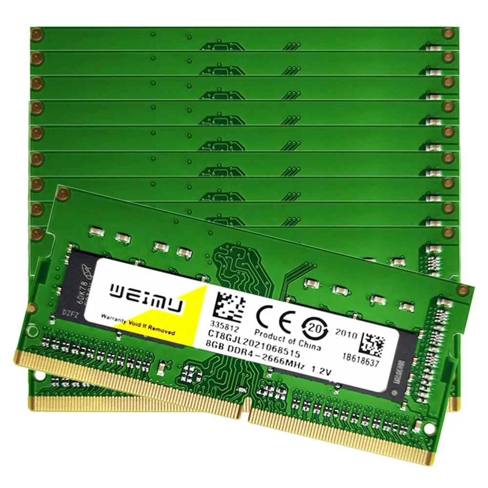 40PCS RAM 8GB 16GB DDR4 2133MHz 2400MHz 2666MHz PC4 260 pins Laptop Memories Non-ECC Unbuffere Sodimm Memory Ddr4 Ram