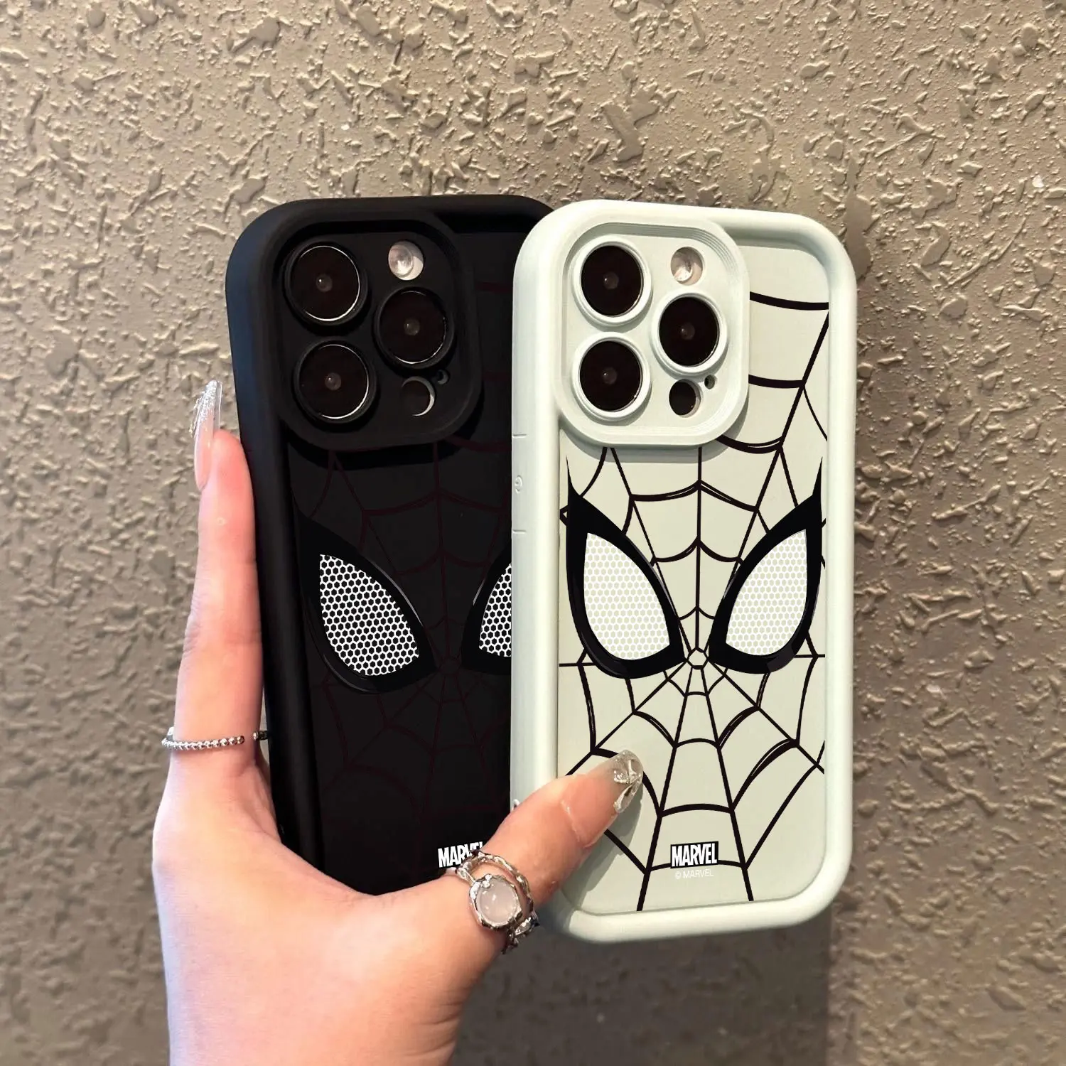 Горячее предложение Marvel Человек-паук черный белый крутой телефон для OPPO A5 A7 A16 A17