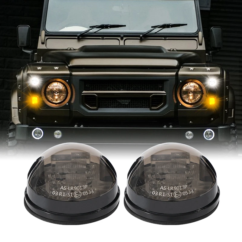 

8pcs For Land Rover Defender 90 110 1987-2016 Smoked Lens Led Red Brake Lights Amber Turn Signal White Position Light Side Light