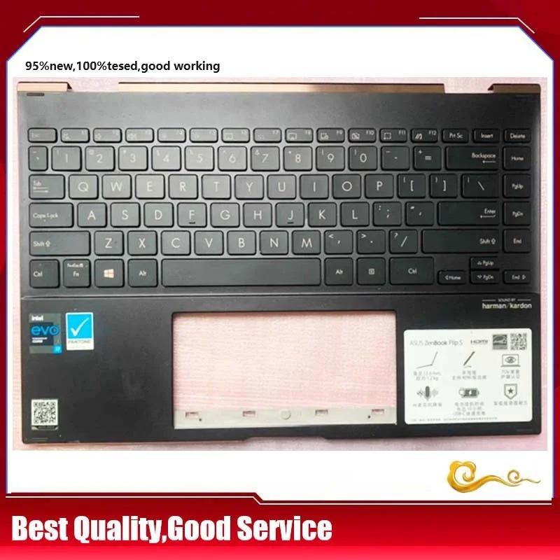 95% новый/org для Asus ZenBook Flip UXF3000E UX363 UX363j UX363ja упор рук верхняя крышка клавиатуры США