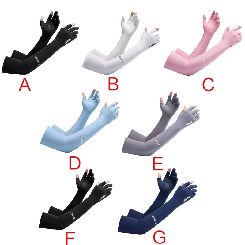 

UV Cooling Arm Sleeves for Female Male Outdoor Sports Cooling Sleeves High Absorbent Ice Silk Arm Covers M6CD