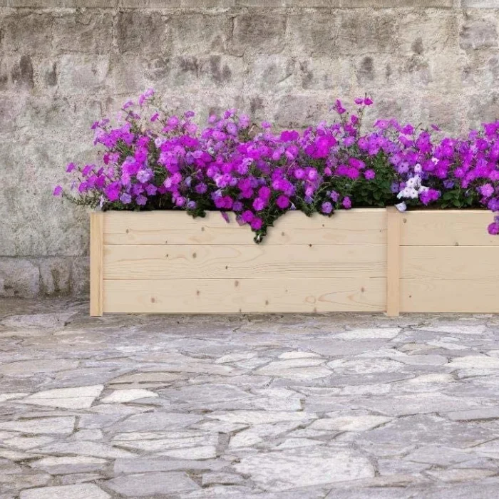 Поднятая садовая кровать раздельный деревянный ящик для цветов открытый патио