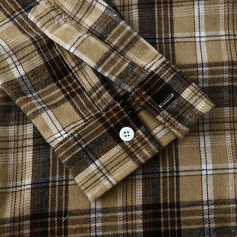 Parklees Mens Casual Plaid Hooded Shirts 2023 Spring New Long Sleeve Button Up Shirt Jacket High Quality Checked Flannel Shirt