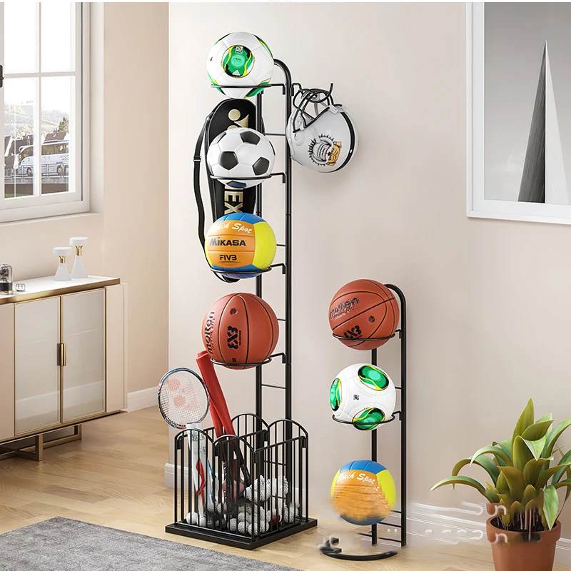 

Basketball Multi-Layer Storage Rack Carbon Steel Drop Earth Storage Rack Creative Removable Large-Capacity Equipment Rack