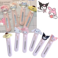 kawaii sanrio hello kitty utility knife melody cinnamoroll portable paper cutter unboxing artifact knife student stationery gift